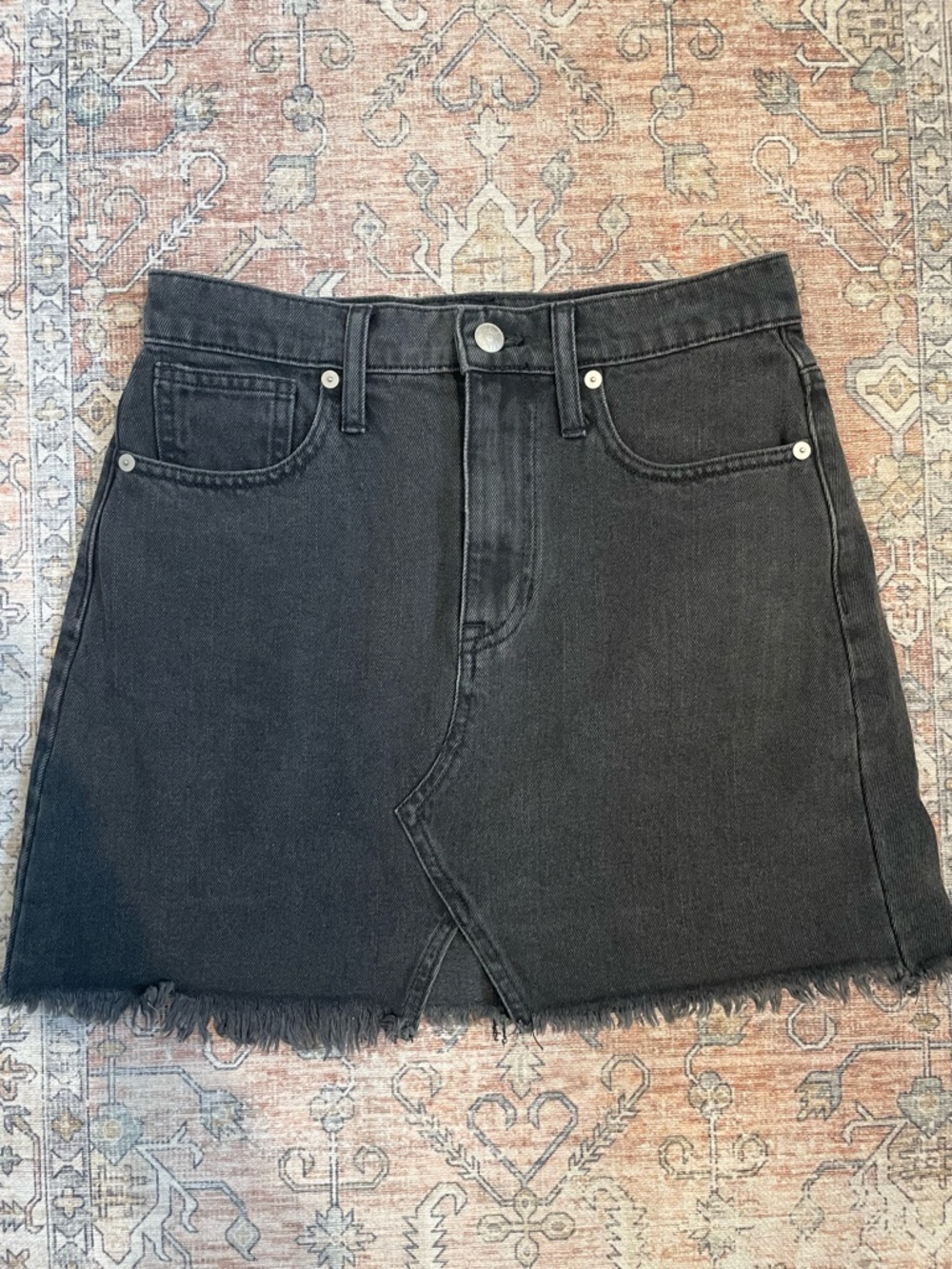 Madewell Black Denim Skirt